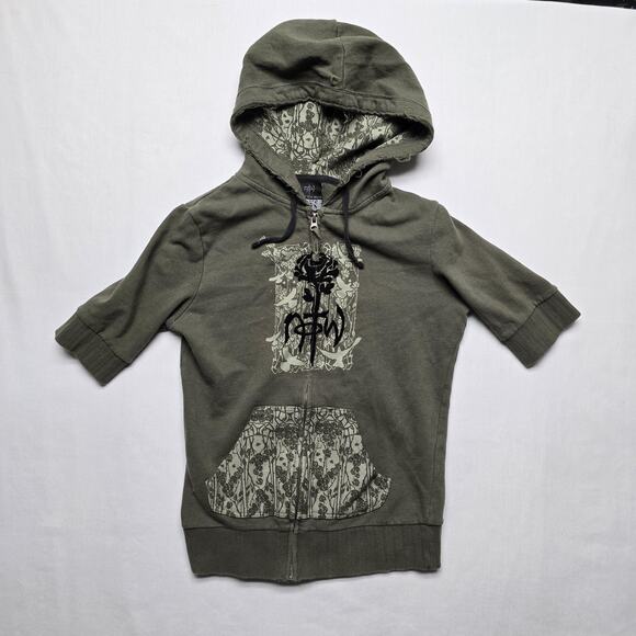 Not of This World Hoodie Womens Small Zip Christian Religion Y2k Top - Picture 1 of 11
